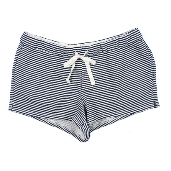 J. Crew Navy and White Striped Women's Shorts - Size Lg - Picture 2 of 2